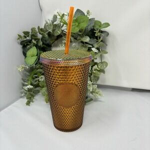 Starbucks Copper Gold Studded 16 oz Tumbler 50th Anniversary Limited Edition